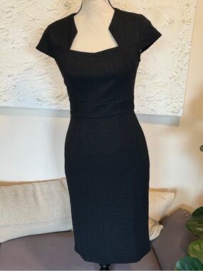 Grace Karin Cap Sleeve Square Neck Sheath Tweed Pencil Dress Sz Small NWT